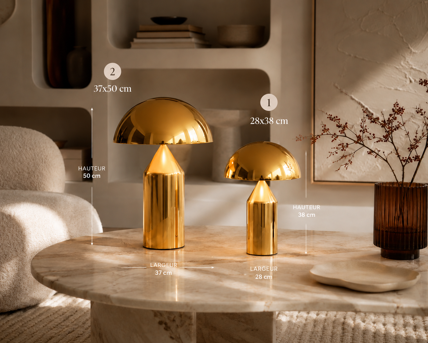 Lampe Champignon Vintage Métal | CAMPI