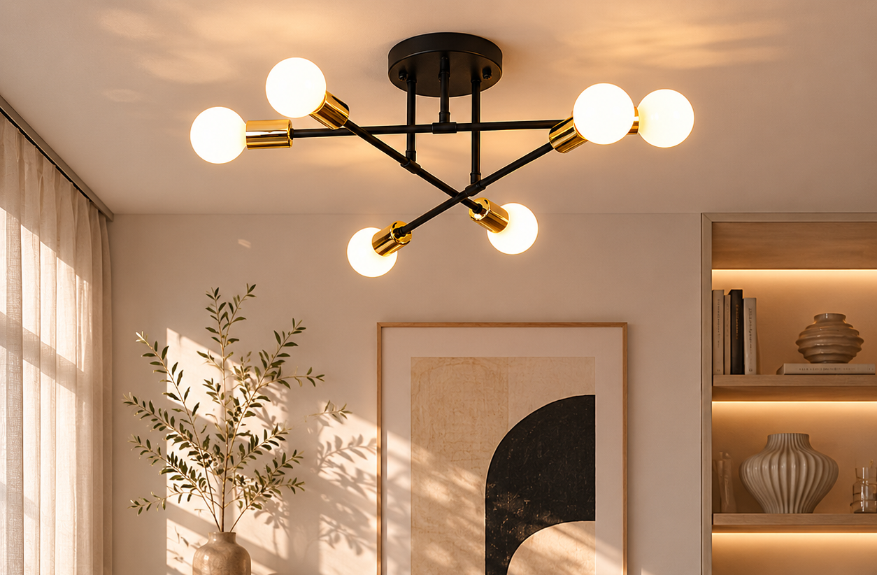 Plafonnier Design Dorée Led | MINGO