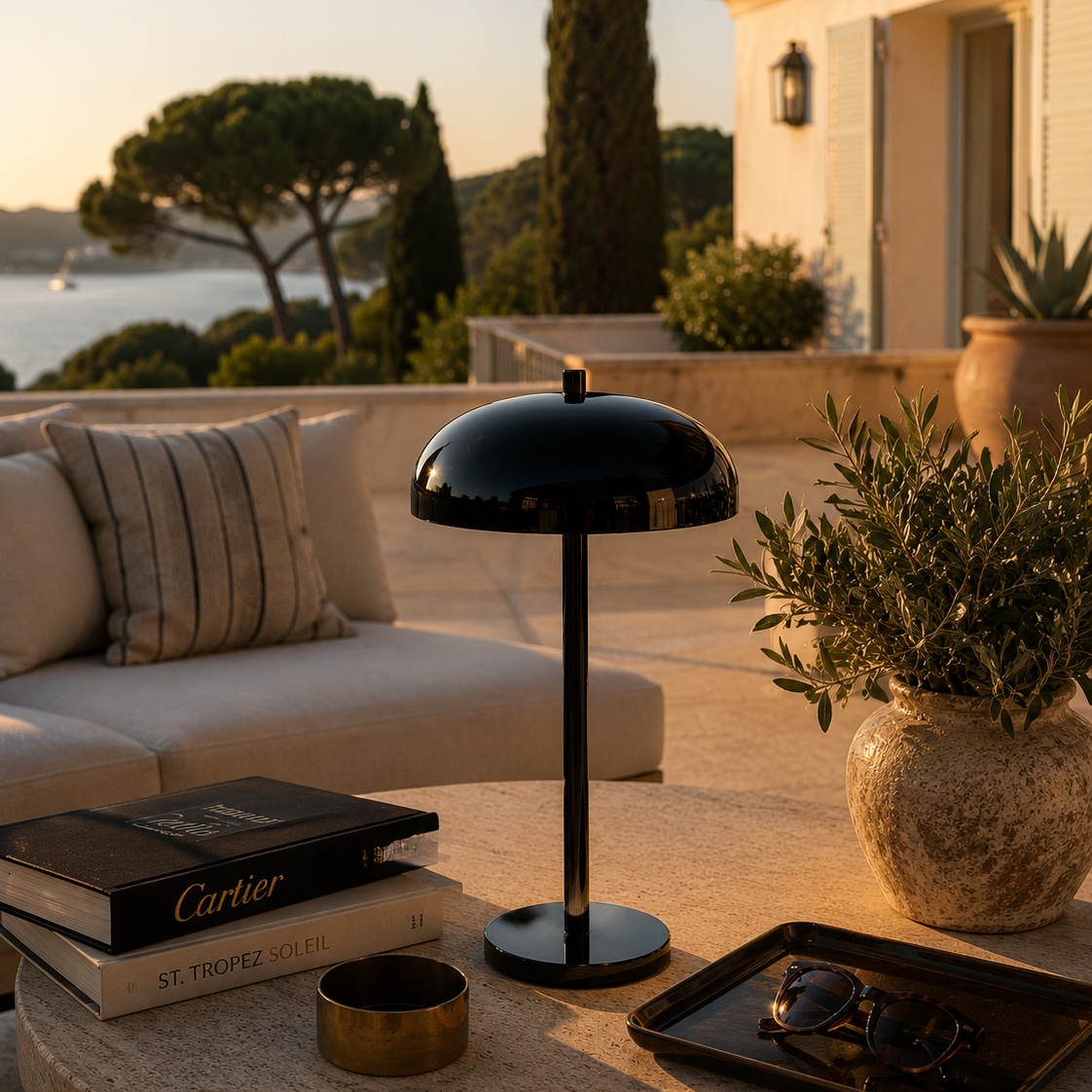 Lampe de Table Sans fil Champignon en Métal Vintage | VINI