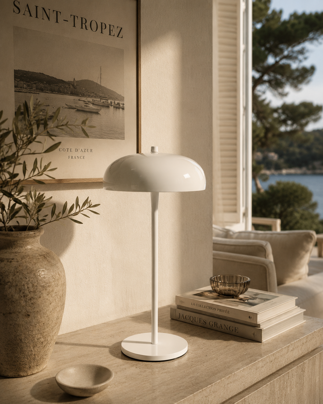 Lampe de Table Sans fil Champignon en Métal Vintage | VINI