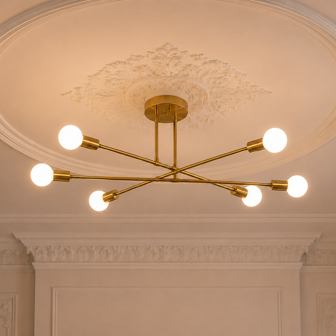 Plafonnier Design Dorée Led | MINGO