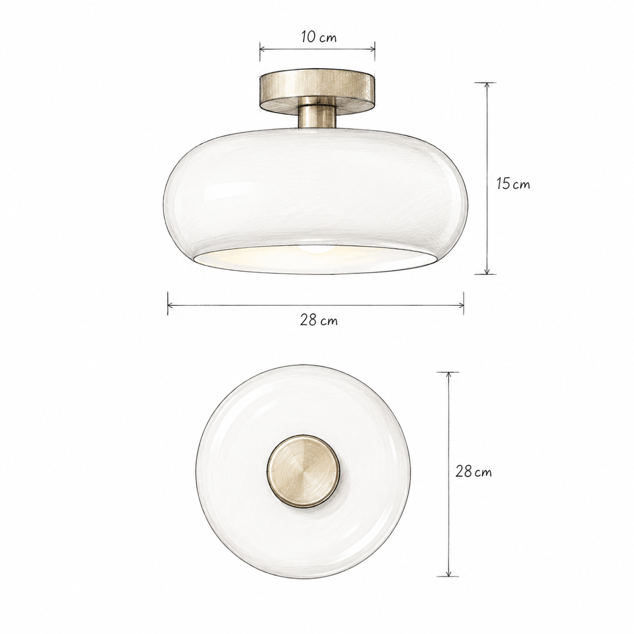 Plafonnier en Verre Vintage | VITA