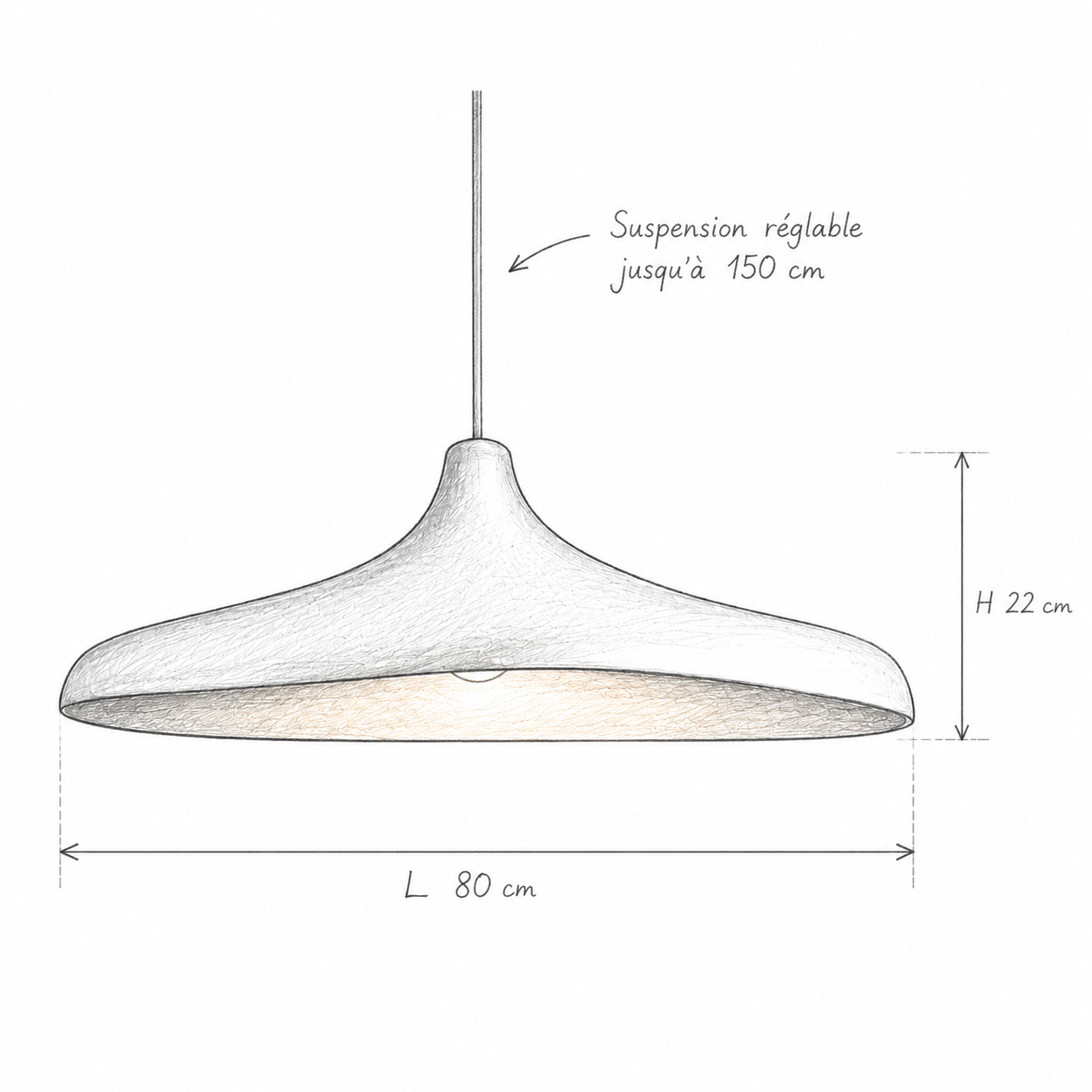 Suspension Luminaire Wabi-Sabi Organique | WASA