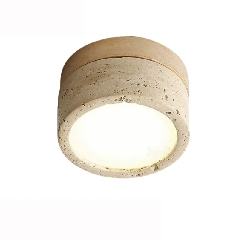 Plafonnier Rond Travertin Wabi-Sabi | VIVA